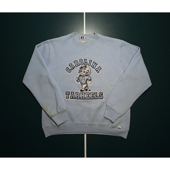 VTG North Carolina Tar Heels Russell Athletic Crewneck Sweatshirt Medium 90s USA - Picture 1 of 14